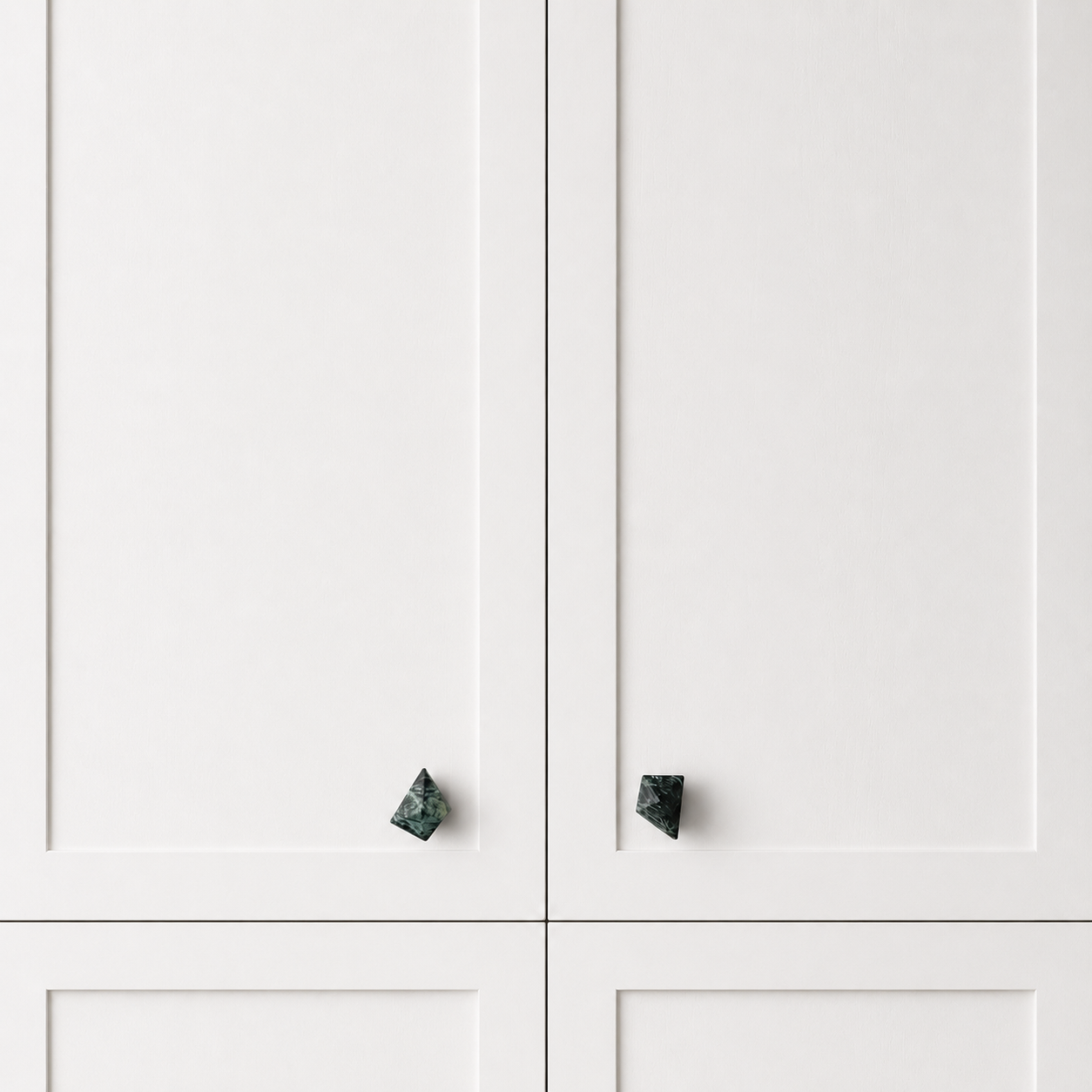 Rhomba Natural Stone Prism Cabinet Knobs