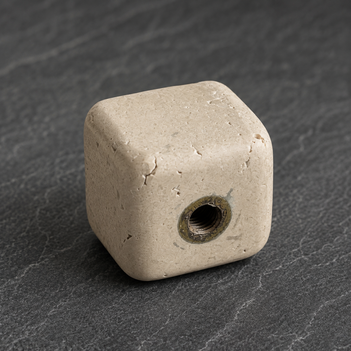Qubo Travertine Modern Square Cabinet Knobs