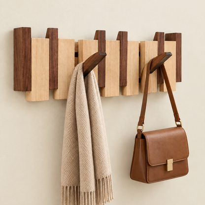 Vornez Solid Wood Flip Down Piano Coat Rack
