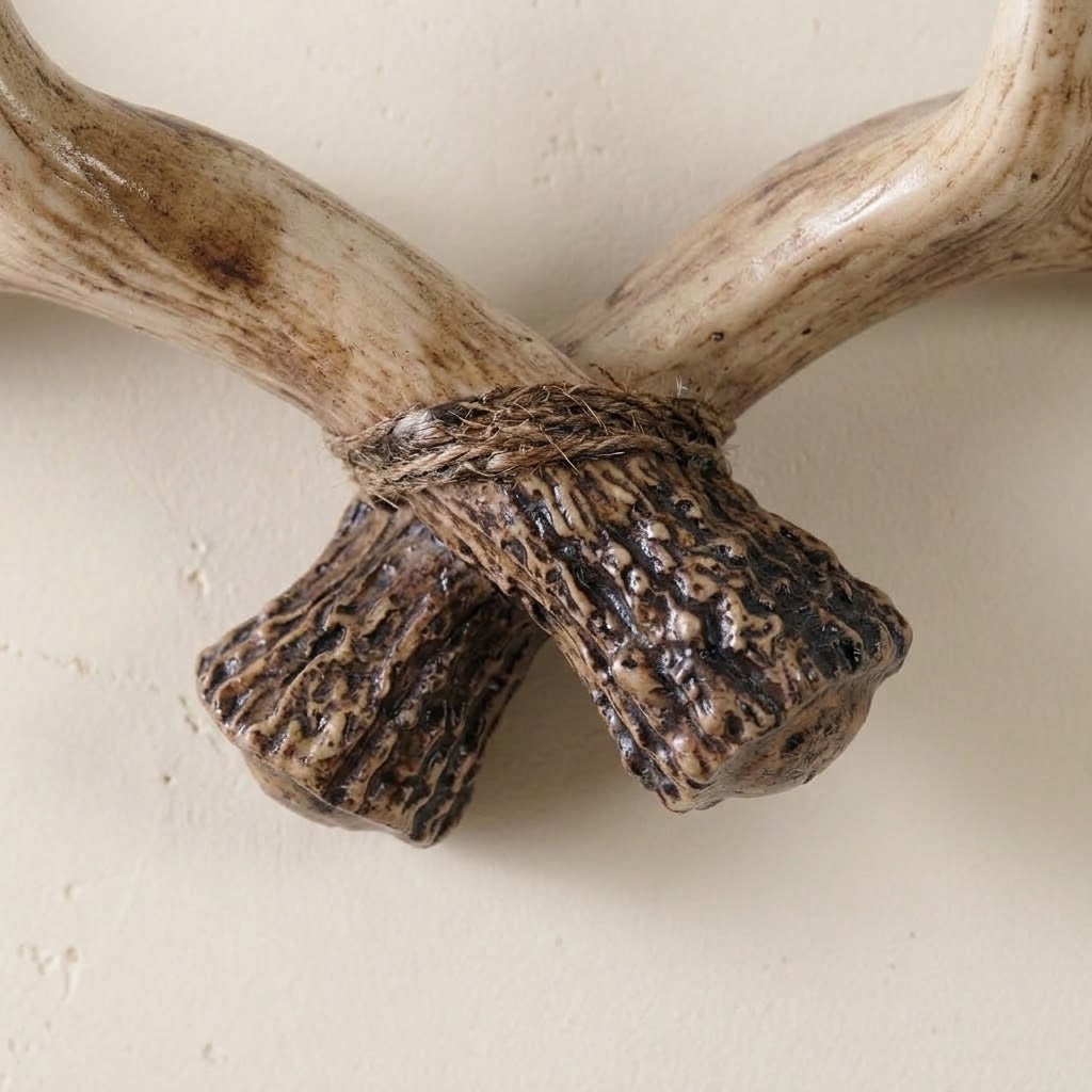 Jovren Vintage Antler Coat Hook Rail