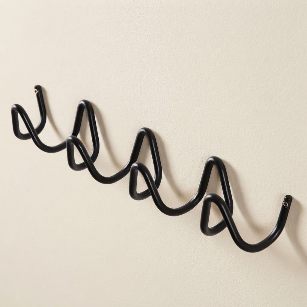 Zenor Metal Modern Wavy Hook Rail