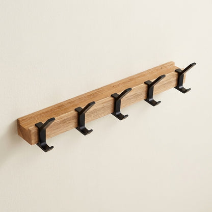 Varkr Moveable Wooden Coat Hook Rail