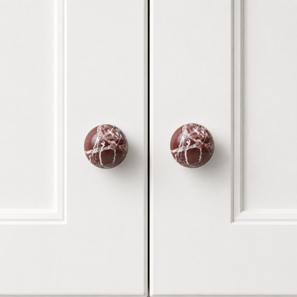 Knobia Round Natural Stone Cabinet Knobs