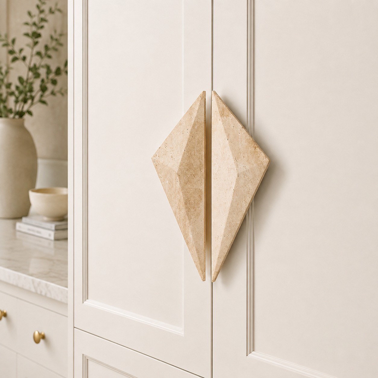Kizova Natural Marble Cabinet Handles