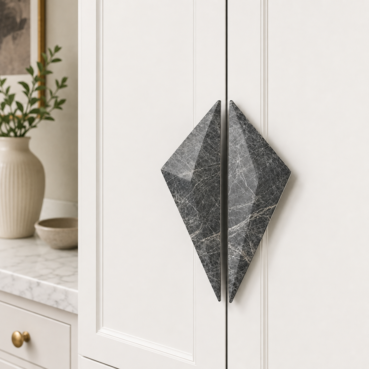 Kizova Natural Marble Cabinet Handles