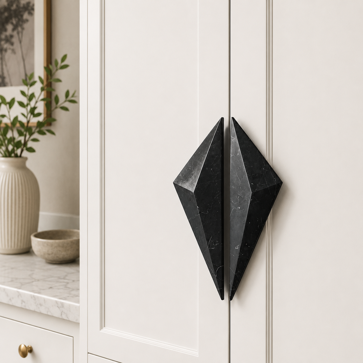 Kizova Natural Marble Cabinet Handles