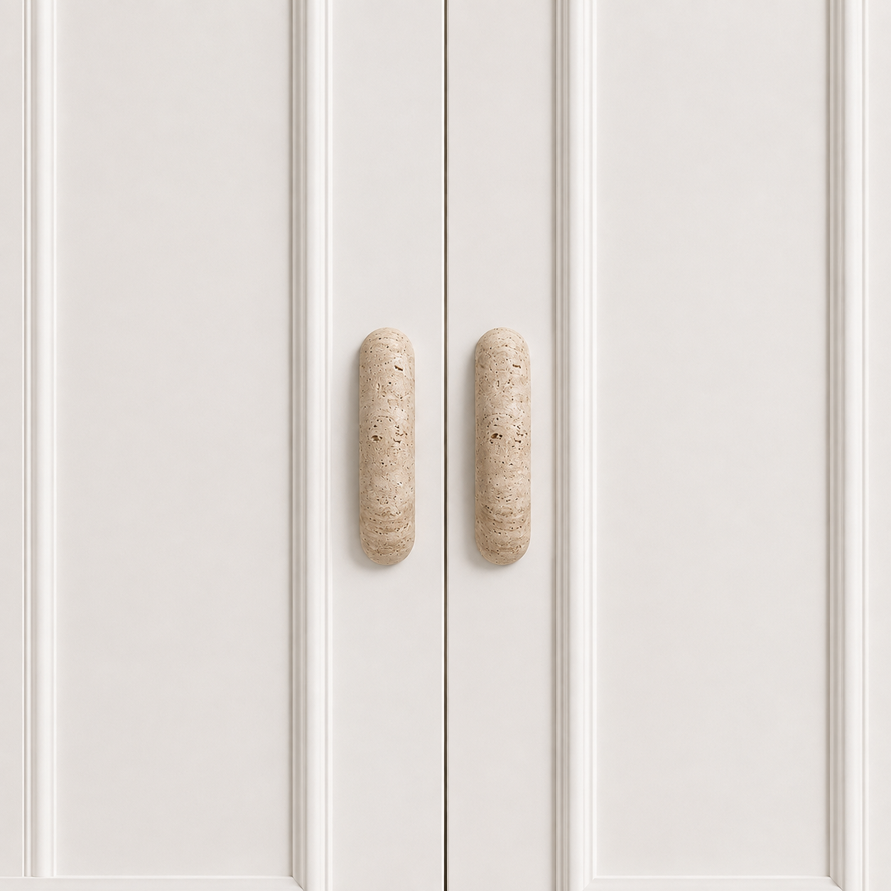 Curvra Wabi Sabi Travertine Cabinet Handles