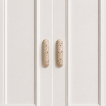 Curvra Wabi Sabi Travertine Cabinet Handles