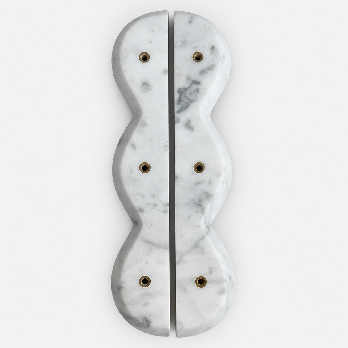 Vuvera Wavy Natural Marble Cabinet Handles