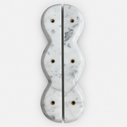 Vuvera Wavy Natural Marble Cabinet Handles