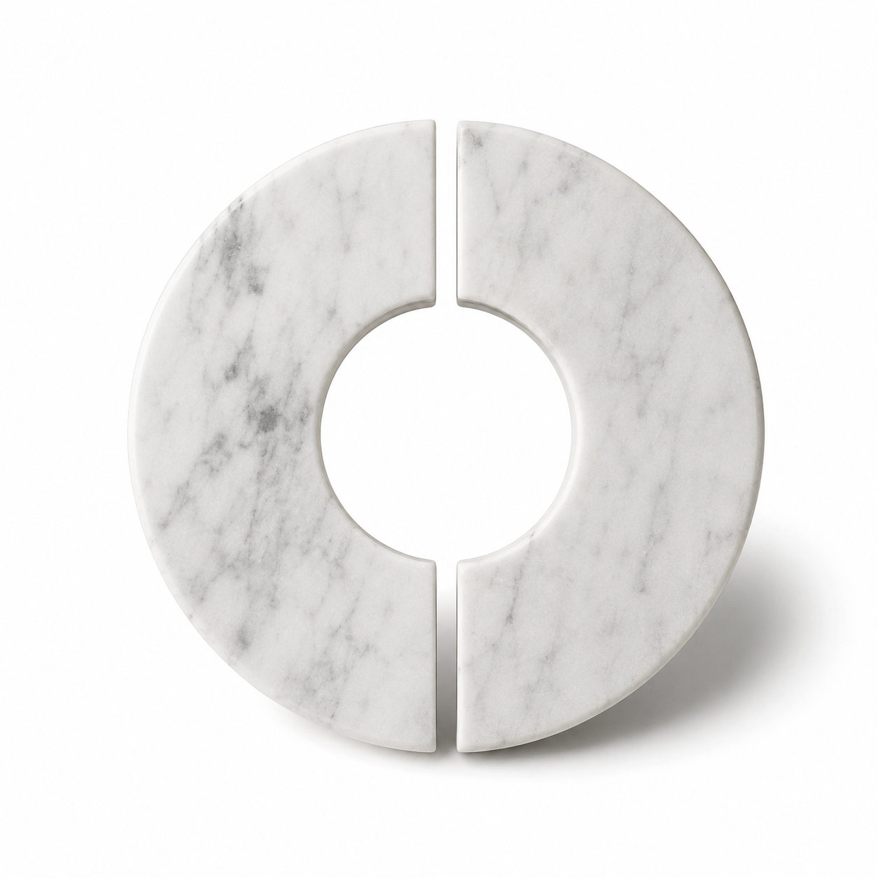Circis Carrara White Marble Cabinet Handles