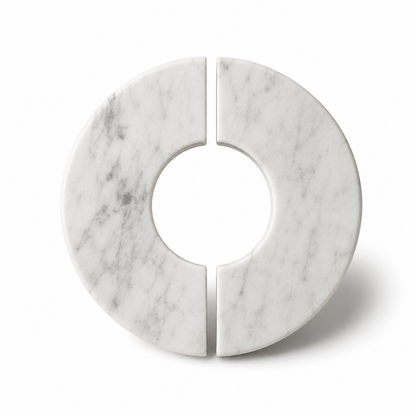 Circis Carrara White Marble Cabinet Handles