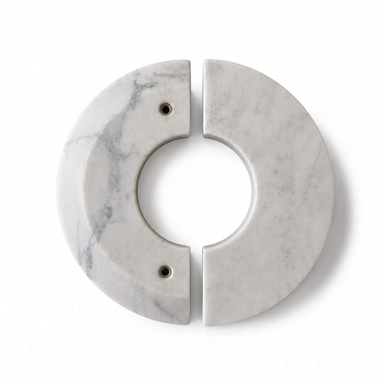 Circis Carrara White Marble Cabinet Handles