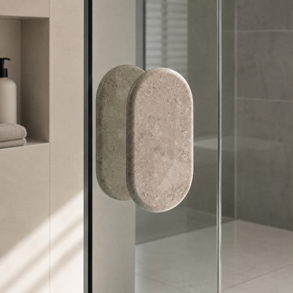 Vandor Natural Marble Glass Door Handles