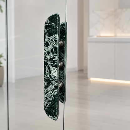 Curvax Natural Stone Glass Door Handles