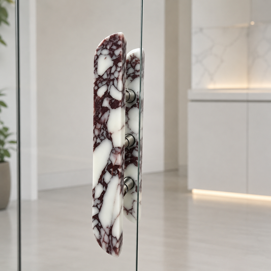Curvax Natural Stone Glass Door Handles
