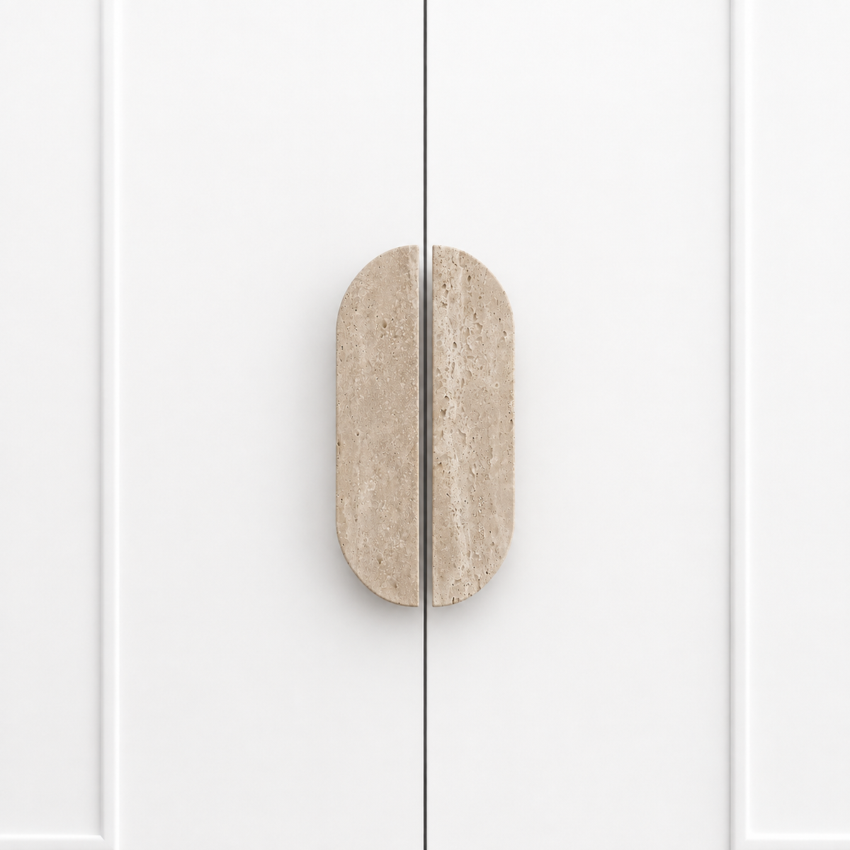 Orbira Natural Travertine Stone Cabinet Handles