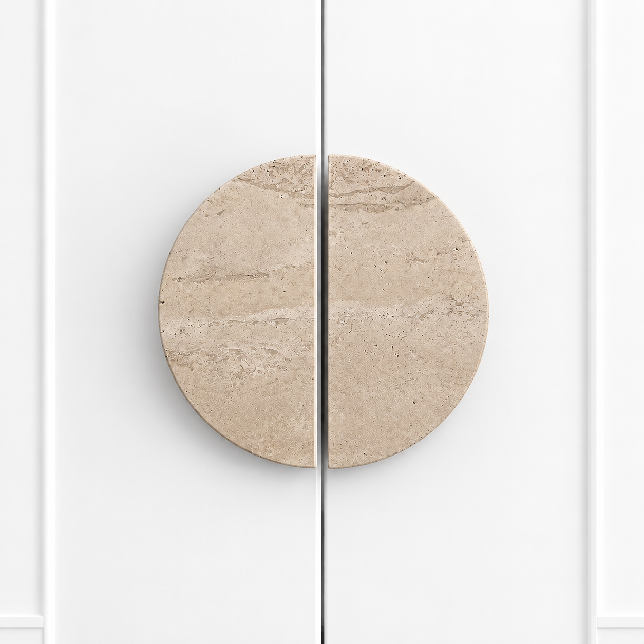 Orbira Natural Travertine Stone Cabinet Handles