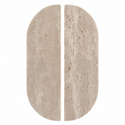 Orbira Natural Travertine Stone Cabinet Handles