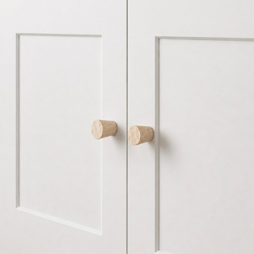 Valura Wabi Sabi Travertine Stone Cabinet Knobs