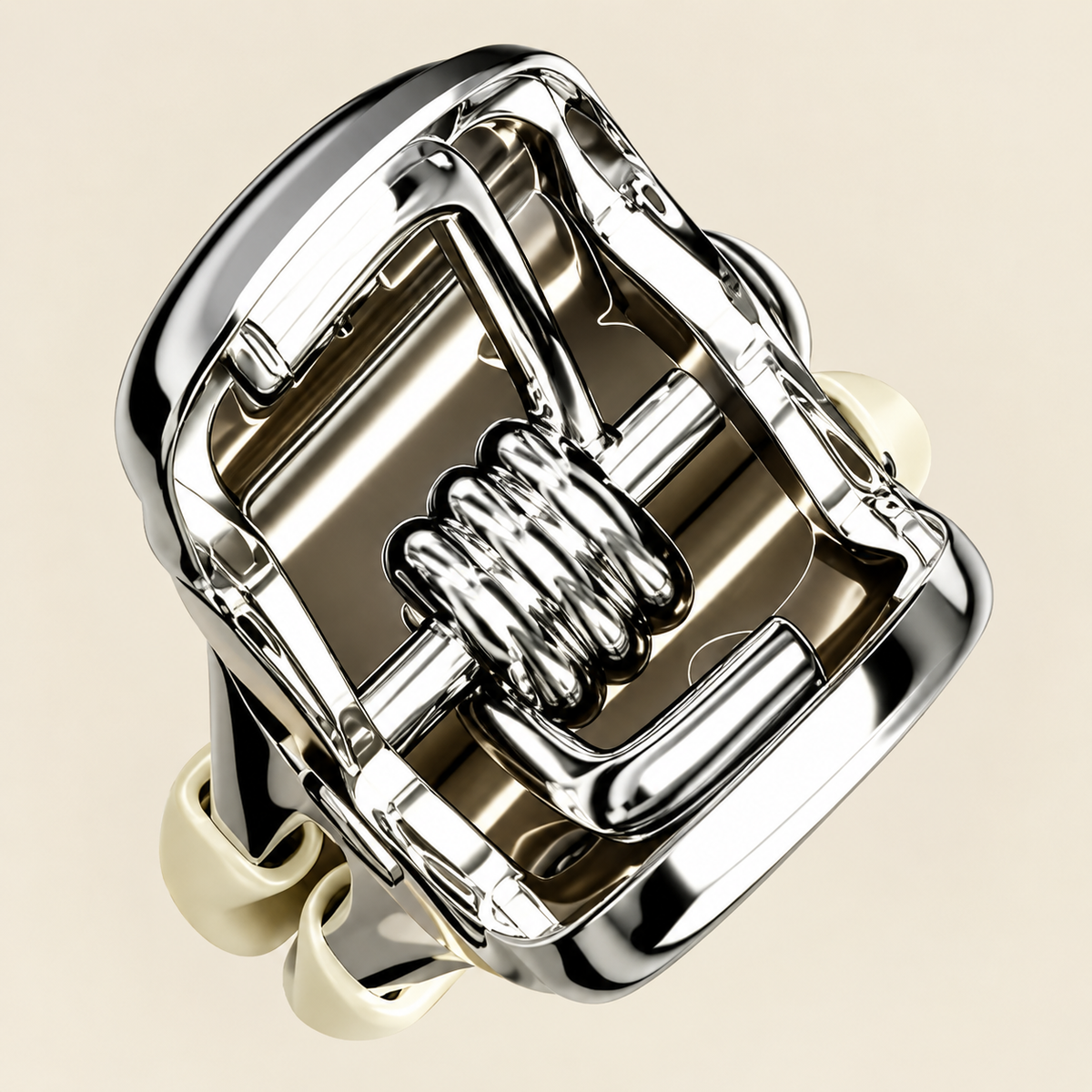 Polished chrome multi-peg hanger hinge and clip base