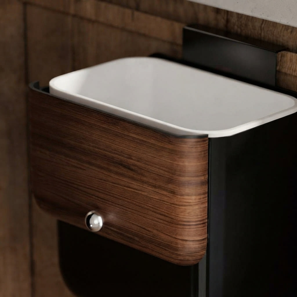 Tring Walnut Effect Hanging Cupboard Door Bin