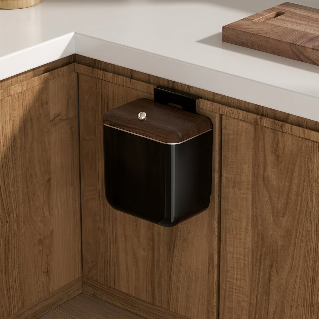 Tring Walnut Effect Hanging Cupboard Door Bin