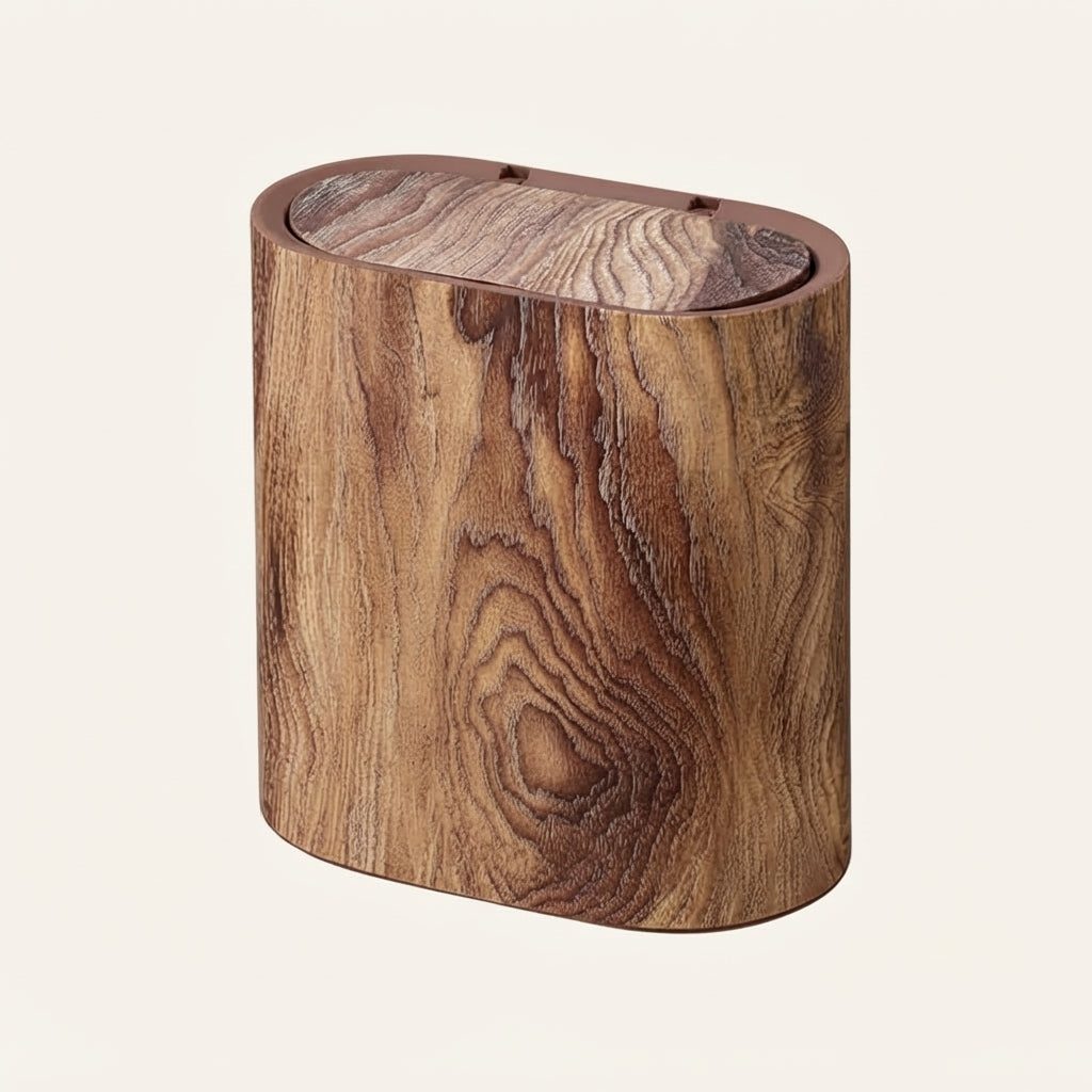 Penge 10L Wood Grain Press Top Bin