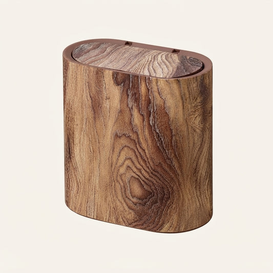 Penge 10L Wood Grain Press Top Bin