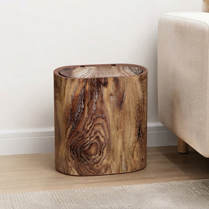 Penge 10L Wood Grain Press Top Bin