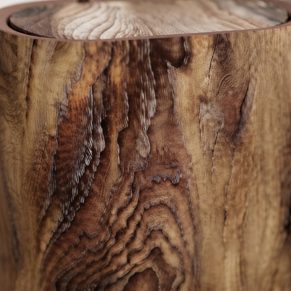 Penge 10L Wood Grain Press Top Bin