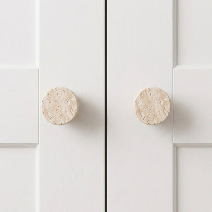 Valura Wabi Sabi Travertine Stone Cabinet Knobs