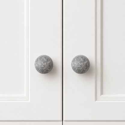 Knobia Round Natural Stone Cabinet Knobs
