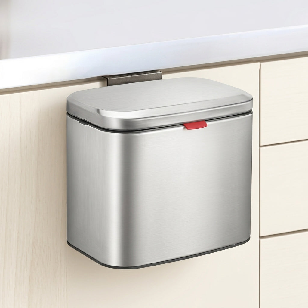 Looe Stainless Steel Wall Mounted Kitchen Bin