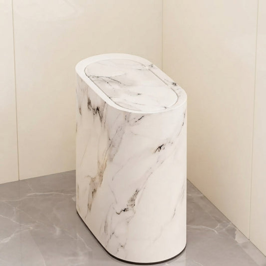 Esher Nordic Slim Oval Pop-Up Lid Bathroom Bin