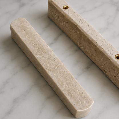 Capsla Travertine Stone Cabinet Handles