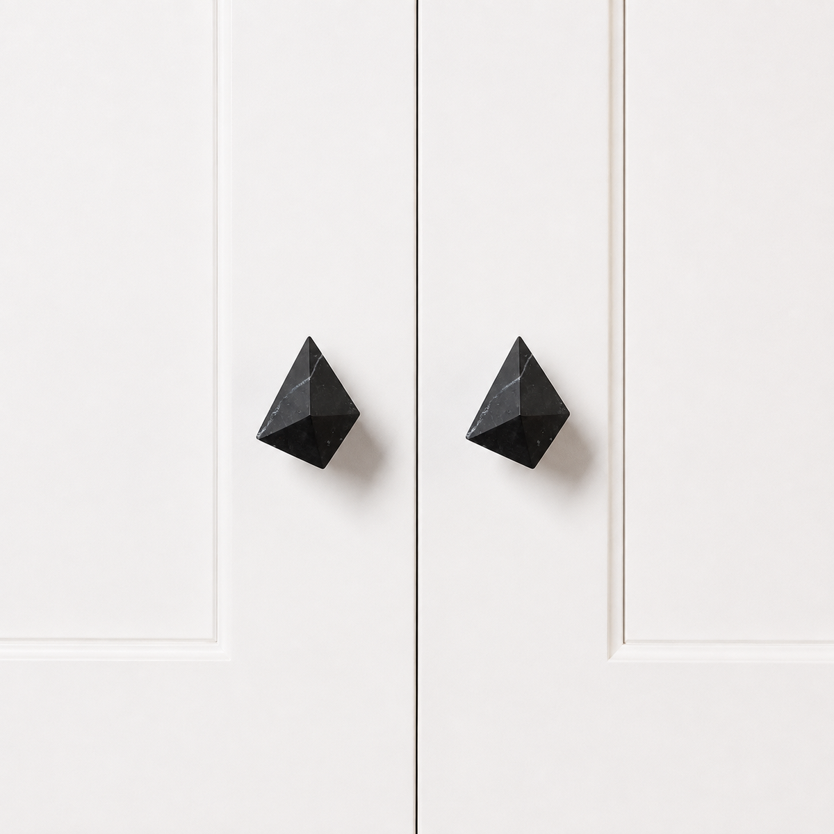 Rhomba Natural Stone Prism Cabinet Knobs