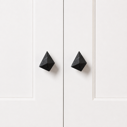 Rhomba Natural Stone Prism Cabinet Knobs