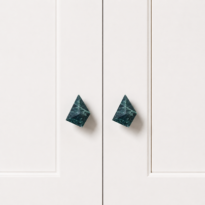 Rhomba Natural Stone Prism Cabinet Knobs