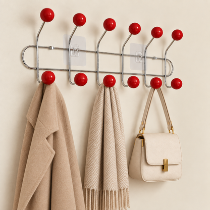 Hoxly Self Adhesive Multi Hook Coat Rack
