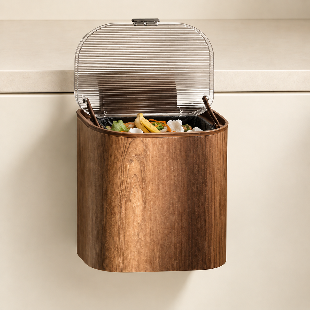 Mere Wood Effect Hanging Food Waste Caddy