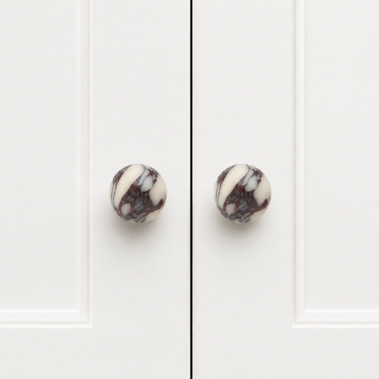 Knobia Round Natural Stone Cabinet Knobs