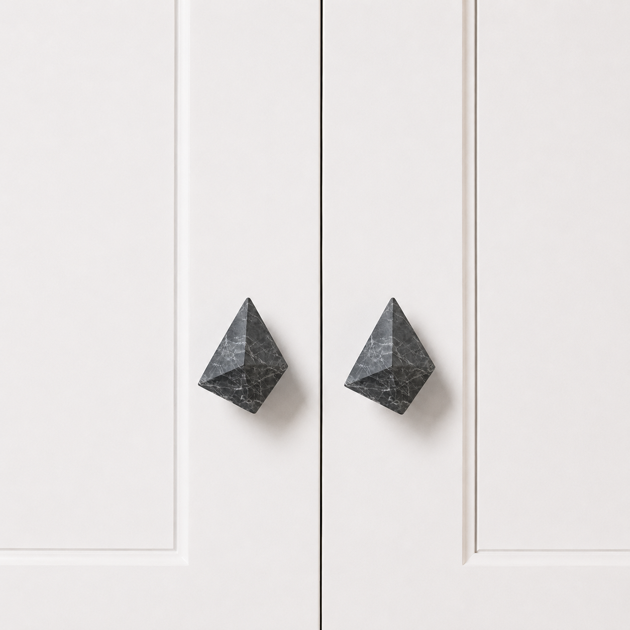 Rhomba Natural Stone Prism Cabinet Knobs