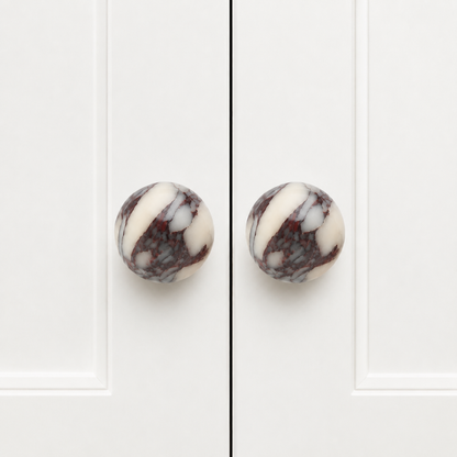 Knobia Round Natural Stone Cabinet Knobs