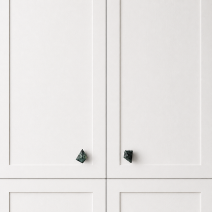 Rhomba Natural Stone Prism Cabinet Knobs