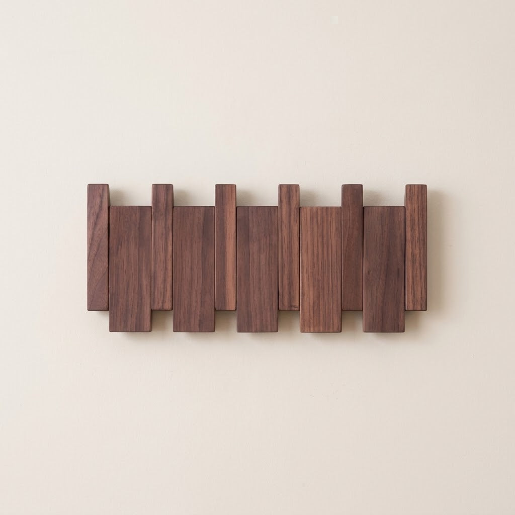 Vornez Solid Wood Flip Down Piano Coat Rack