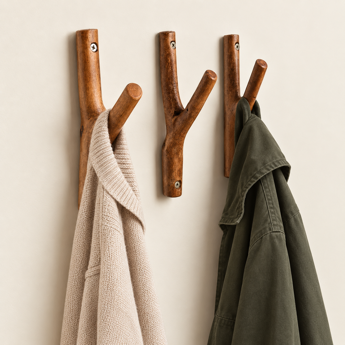 Kulyz Solid Wood Branch Design Wall Hook