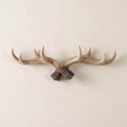 Jovren Vintage Antler Coat Hook Rail
