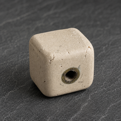 Qubo Travertine Modern Square Cabinet Knobs