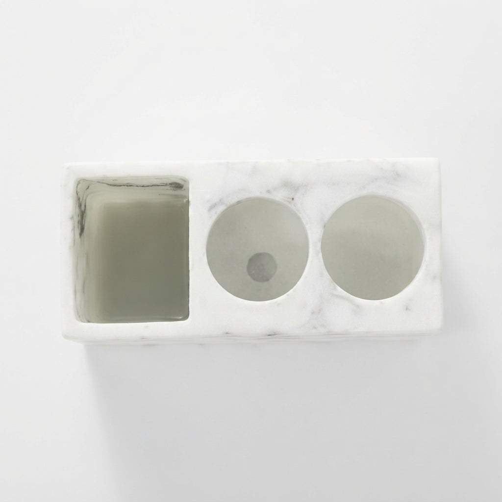 Zavon Marble Effect Resin Toothbrush Holder